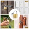 Shackle Length 4 Pack Gold Padlocks, 32mm Wide Stainless Steel