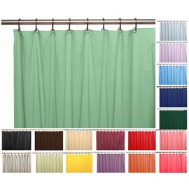 Venice Collections Elegant Heavy Duty Vinyl Shower Curtain Liner with 12 Metal Grommets Jade