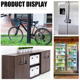 Shimeyao 6 Pieces 6 Inch Long Shackle Combination Lock 4 Digit Outdoor Waterproof Padlock with Resettable Code for School Gym Locker, Sports Locker, Fence, Gate, Toolbox, Case Storage, Black