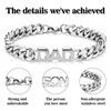 Saintda Dad Son Bracelet Set 316L Stainless Steel Cuban Chain
