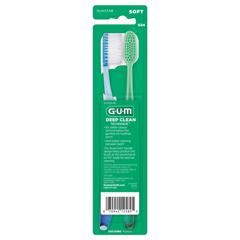 GUM Deep Clean Technique Toothbrush - Full Head - Soft