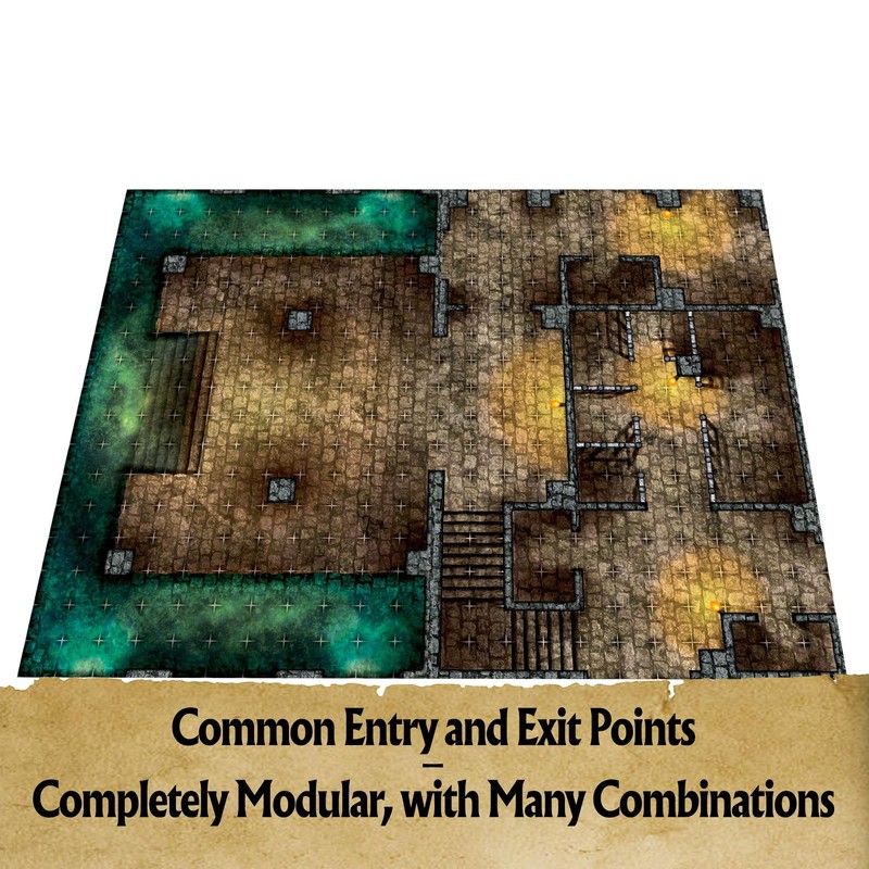 Arcknight The Dungeons Roleplaying Battlemaps; 16 Modular RPG Maps in