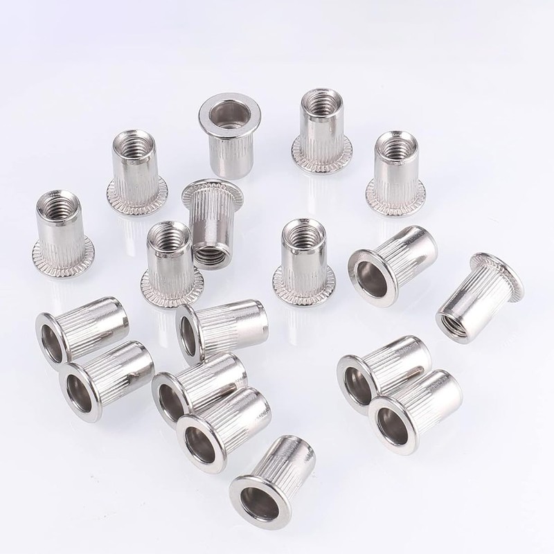 Aililong Rivet Nuts M8-60pcs Stainless Steel Flat Head Blind Rivet