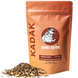 Karak Chai Tea - CTC BOP Loose Leaf Tea with Cinnamon & Cardamom - 125g Creamy & Indulgent Indian Chai Tea & Chai Spice Mix - Chai in 5 Minutes, Tea in 3 Minutes - Kadak Chai by Chai Guys, 16 Cups