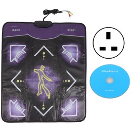 Single Dance Mat Durable Wear Resistant 8 Bit Chip TV Computer Dual Use Dance Mat for Adult and Children 100‑240V UK Plug