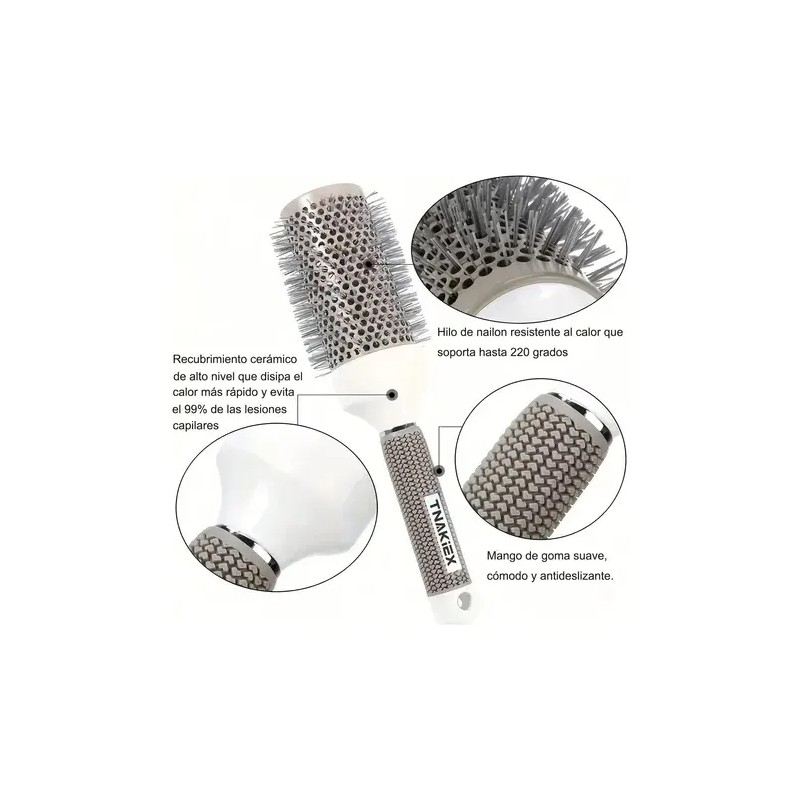 Set 11 Cepillo Cabello Ventilado Cerámica Térmico Brushing