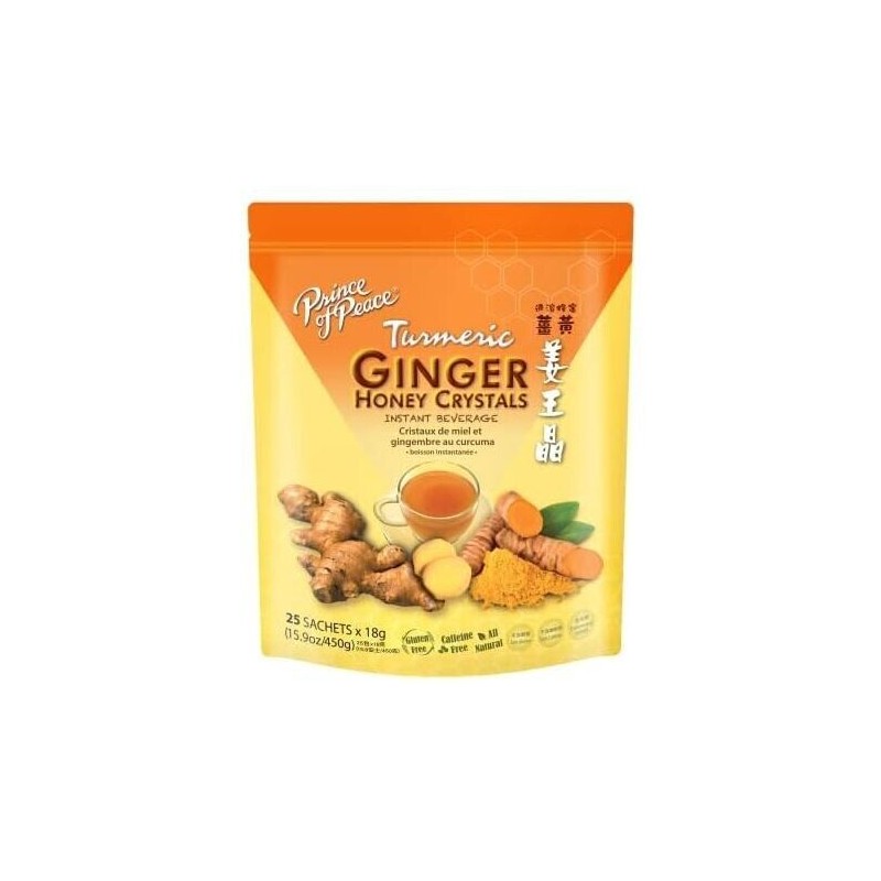 Prince Of Peace Instant Ginger Honey Crystals w/ Turmeric, 25