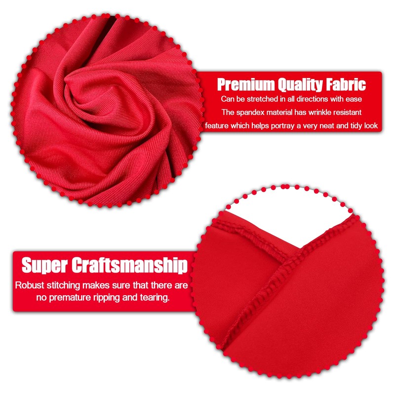 Dololoo Stretchable Tablecloths 6ft for Rectangle Tables with Open Back,