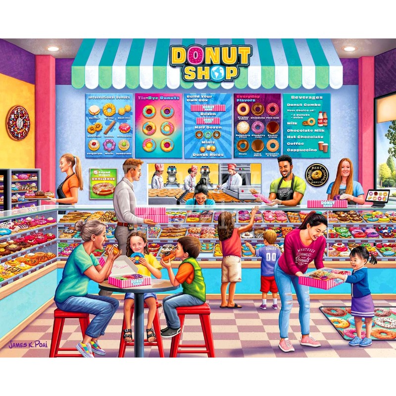 Boardwalk Puzzles Donut Shop - 500 Piece Jigsaw Puzzle for