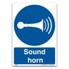 Sound horn Sign - A4 1mm Rigid Plastic - Mandatory