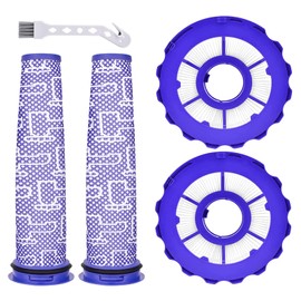 Filter Kits Compatible with Dyson DC40 UP16 UP19, 2 Post-Motor Filters & 2 Pre-Motor Filters for Light/Slim Ball Animal, Multi Floor, Origin, Total Clean Vacuum, Compare to Parts 923587-02 & 922676-01