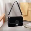 Suede Crossbody Bag Women Purse: Genuine Leather Suede Handbag for