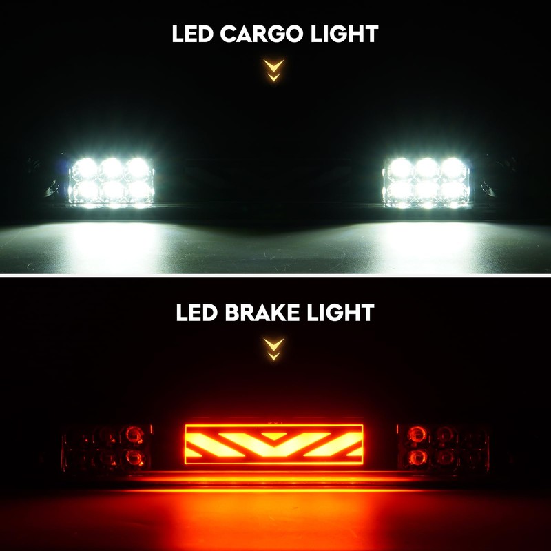 LED Tail Lights Assembly + 3rd third Brake Light Fit