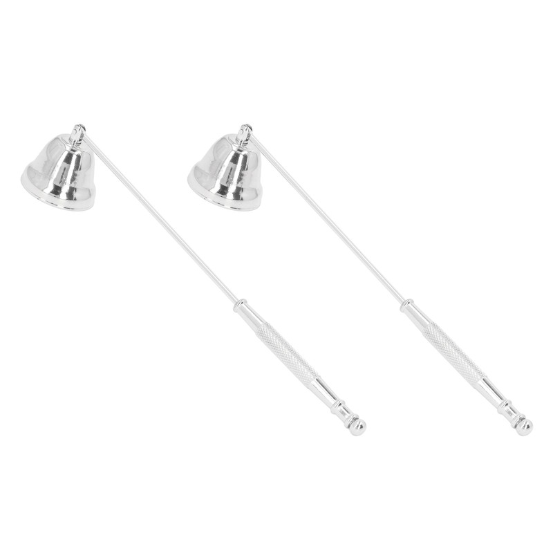 2PCS Candle Snuffer with Long Handle Bell Shape Metal Flame