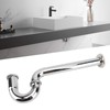 Brass Sink Drain Tubing Set Silver Slick Finish No Ageing