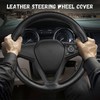 Micro Fiber Leather Steering Wheel Cover, DIY Sewing with Needle