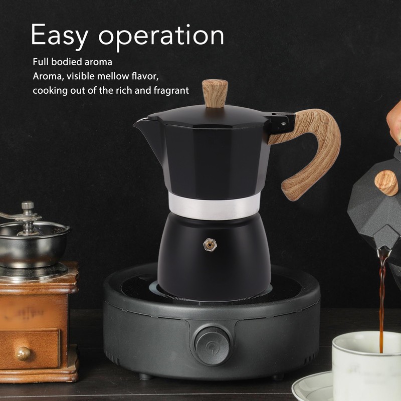 Moka Coffee Pot Octagonal Aluminum Classic Portable Hand Brewing Coffee