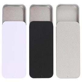 Rumyve 3pcs Small Tin Box,Rectangular Sliding Lid Metal Containers,Candy Jewelry Craft Containers,Metal Empty Tin for Pills Survival Kit