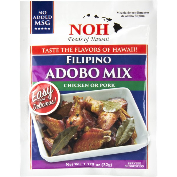 NOH Filipino Adobo, 1.125 -Ounce Packet, (Pack of 12)