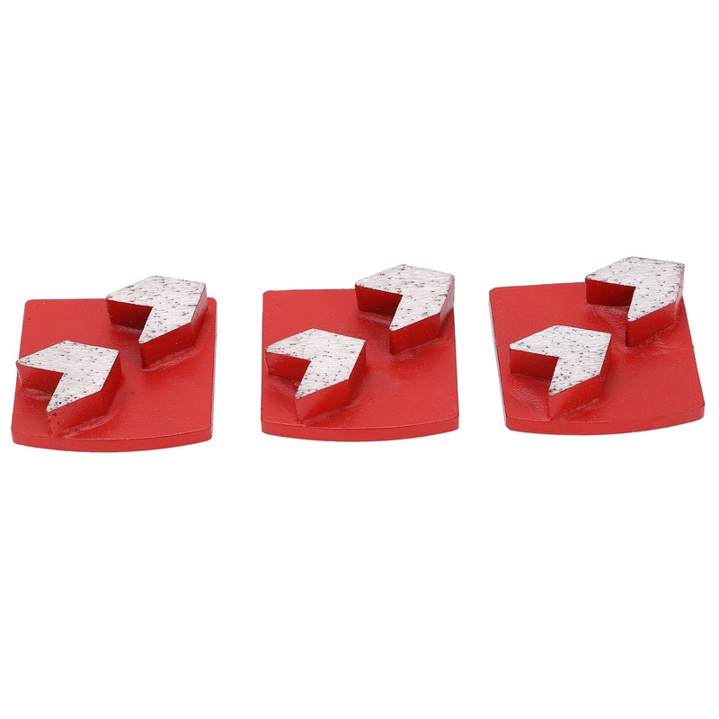 3Pcs Diamond Grinding Shoes Dovetail Concrete Aggreesive Cutting 2 Arrow