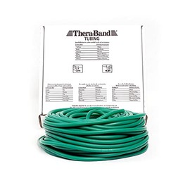 THERABAND Latex Resistance Tube for Pilates, Home Gym, Rehab, Professional Physical Therapy, & Fitness Equipment, Resistance Training, Elastic Band, 7.5 Metre, Green, Heavy