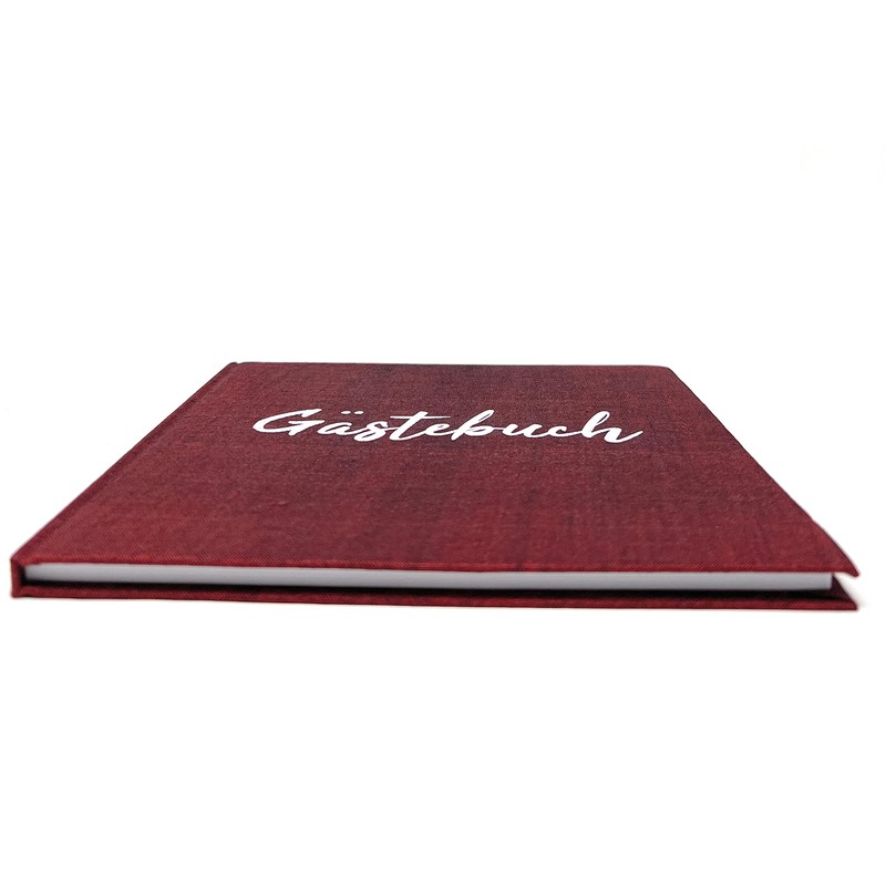 myZirbe Gästebuch 20x20cm burgunder rot