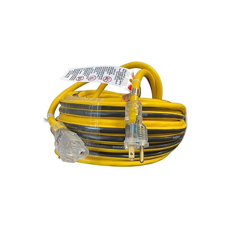 Yellow Jacket -12/3 Heavy-Duty 15-Amp SJTW Contractor Extension Cord with