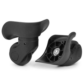 Volein 2-Pcs Luggage Wheel Replacement, Suitcase Black Travel Wheels Kit DIY Repair, Spinner Casters Sturdy Plastic 360 Degree Rotation