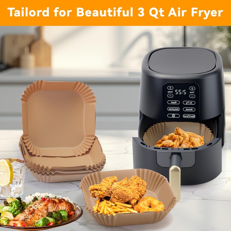 Parchment Paper for Beautiful 3 Qt Air Fryer, 100pcs Air