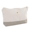 Two-Tone Cotton Toiletry Bag Large 30 x 6 x 18
