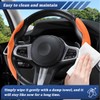 Car Steering Wheel Cover, 2PCS Suede Leather Split Anti-Skid Clip