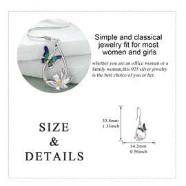 Sterling Silver Butterfly/Dolphin/Cat/Bee/Fox/Penguin/Ladybird/Owl Earrings Jewellery for Women Teenage Girls Gifts, Sterling Silver, No Gemstone