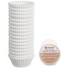 Gifbera Mini White Cupcake Liners 400-Count, Greaseproof Paper Muffin Baking