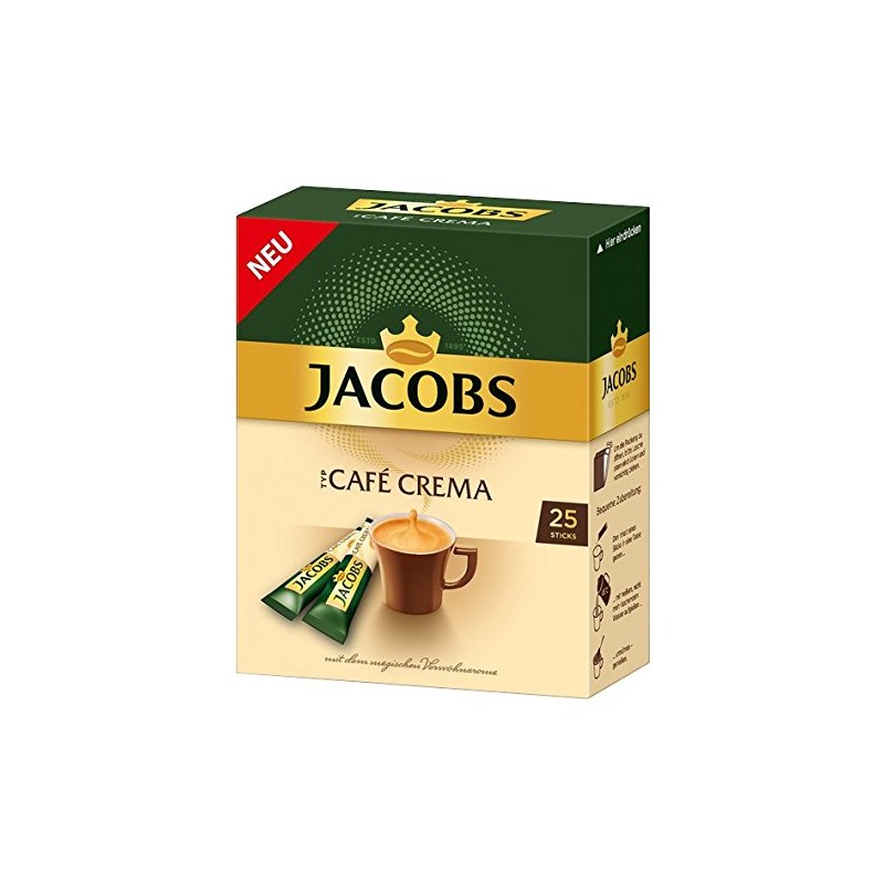 Jacobs Cafe Crema Sticks 25 Cup Portions 45g