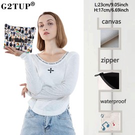 G2TUP Aaron Hotchner Cosmetic Bag Derek Morgan Fans Gift Criminal Spencer Reid Zipper Pouch Bag Matthew Gray Fans Gift, FBI MG, 无