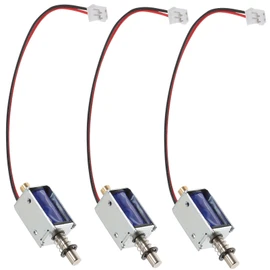 ULTECHNOVO Micro Linear Actuator, 3pcs Push Pull Solenoid Electromagnet Linear Motion Electric Magnet Solenoid Electromagnet Solenoid Lock(DC 12V 2A)