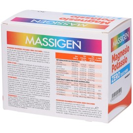 4 x Massigen Magnesio Potassio Zero Zuccheri 30 Buste con Vitamine Stanchezza e Affaticamento