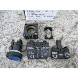 Siemens New Siemens 3SB3 247-0AA51 3SB3247-0AA51 1NO 1NC LED Blue Illuminated Pushbutton