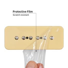 Phrilam Pro P90-BLA Alnico 5 P90 Soapbar Single Coil Pickup for LP SG Electric Guitar Bridge Pickup, Cream