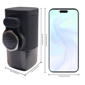 Portable Travel Espresso Machine Manually Operated Coffee Maker, Compatible for Cup Capsules & Ground Coffee for Camping, Hiking, RV and Office