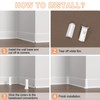 Risunpet Baseboard Corner Blocks 4inch, 2 Inside + 2 Outside