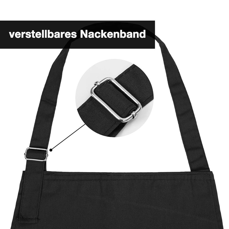 Kitchen Apron BBQ Apron Cotton Black