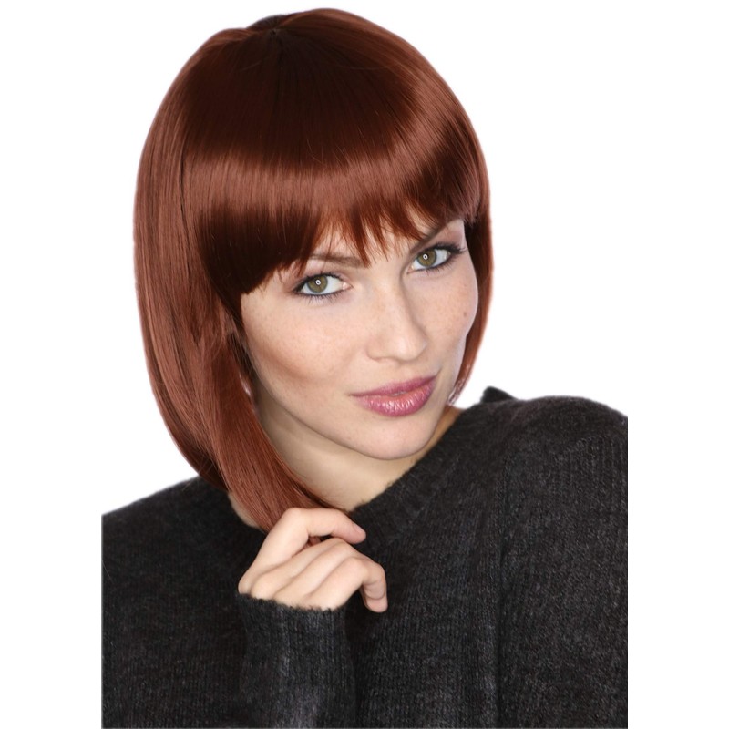 Prettyland C1920 Women's Brown Short Matte Natural Like Real Hair