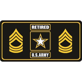 U.S. Army Retired Master Sergeant Photo License Plate