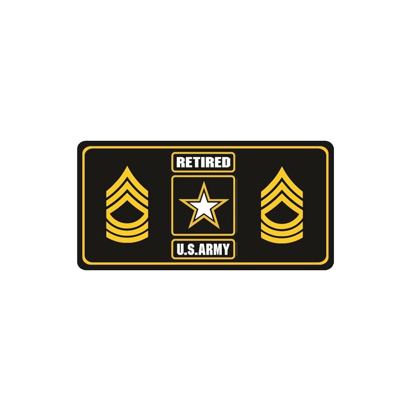 U.S. Army Retired Master Sergeant Photo License Plate