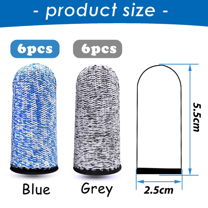 iTYOOS 12 PCS Finger Cots Cut Resistant Protection Finger Covers