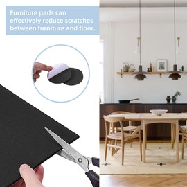 Ohiyoo Felt Furniture Pads, 10 Pack Self Adhesive Furniture Felt Pads, Heavy Duty Furniture Pads for Hardwood Floors Chair Wall Protector, Non Slip Felt Pad Large Felt Sheets 8 x 8 inch (Black)