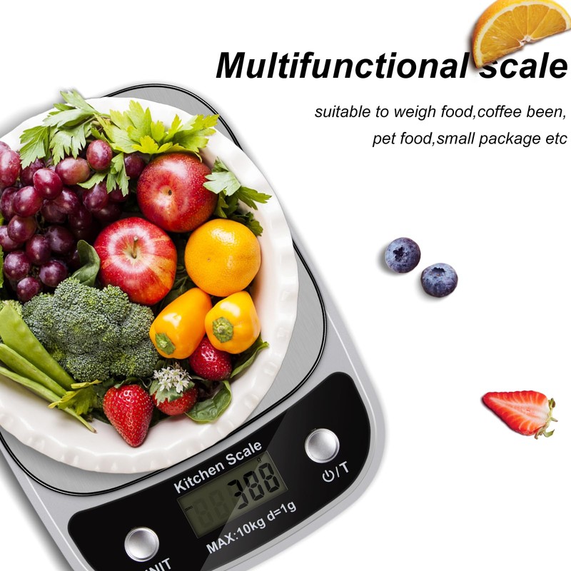 Uten Digital Kitchen Scales, White Letter Scales with Tare Function,