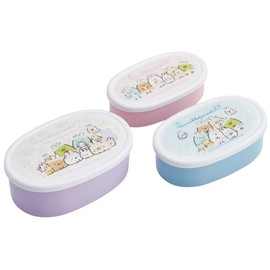 Skater SRS3SAG-A Sumikko Gurashi Rabbit Lunch Box, 30.9 fl oz (860 ml), Set of 3, Sealed Containers, Storage Container, Made in Japan