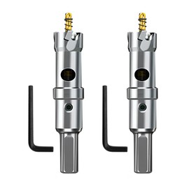 Keewaki 7/8 Inch TCT Hole Saw Kit – 2PCS Carbide Hole Saw Drill Bit for Metal, Stainless Steel, Aluminum, Plastic, Wood – Heavy Duty Hole Cutter Set